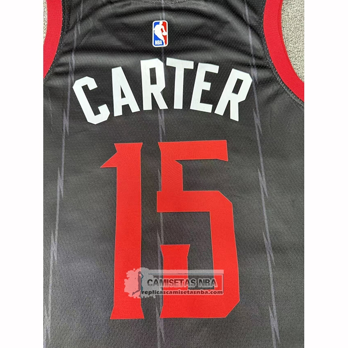 Camiseta Toronto Raptors Vince Carter NO 15 Ciudad 2025-26 Negro